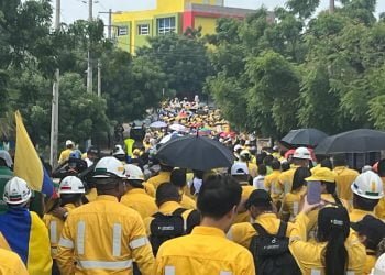 Trabajadores mineros en La Guajira marcharon contra la reforma tributaria