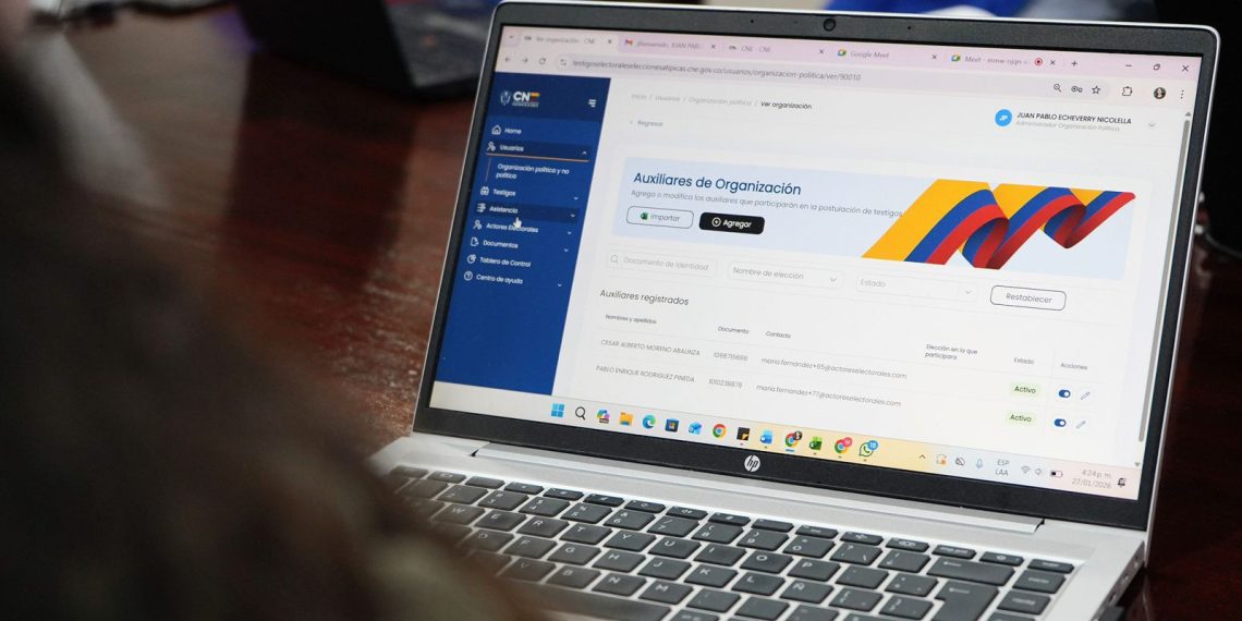 CNE capacitó a 254 consulados de Colombia en el mundo sobre plataforma para actores electorales